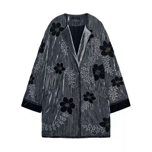 New Zara velvet embellished kimono